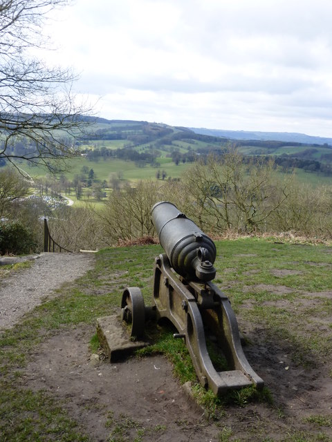 Cannon in front of the Hunting Tower, Chatsworth