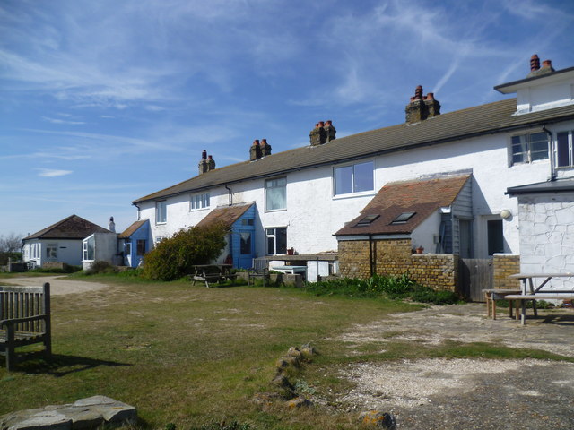 The former coastguard cottages at Shellness