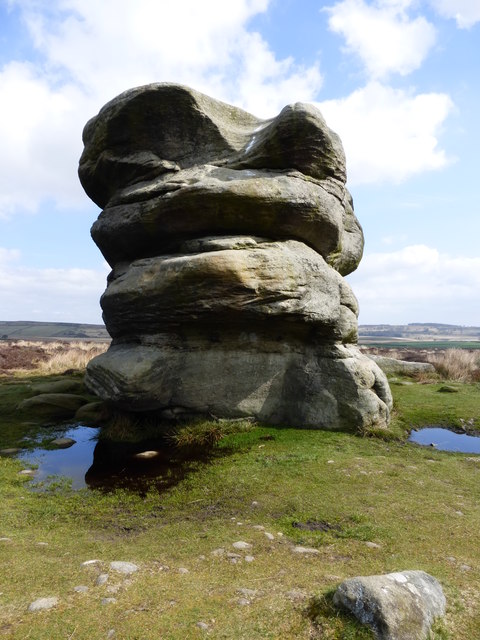 The Eagle Stone, near Baslow Edge