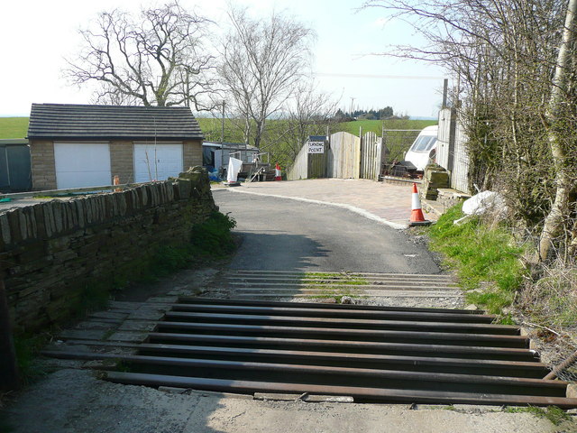 Cattle grid on Clough Lane