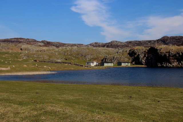 Holiday chalets on Loch an Aigeil