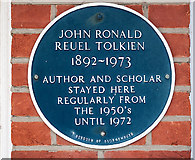 SZ0990 : Bournemouth Blue Plaques: No. 11 - J R R Tolkien by Mike Searle