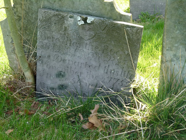 Belvoir Angel headstone, Nether Broughton Churchyard