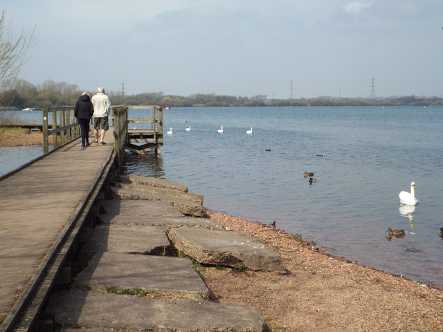 Boardwalk and foreshore, Chasewater, northwest of Brownhills