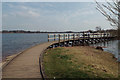 SK0307 : Boardwalk and visitors, Chasewater, northwest of Brownhills by Robin Stott
