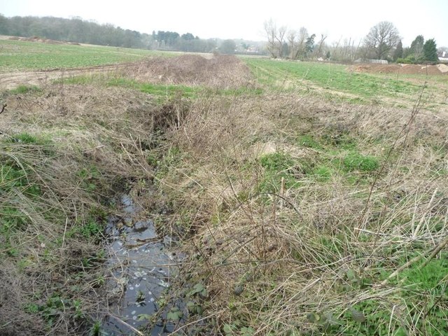 Drain on the north side of Swanley Bar Lane