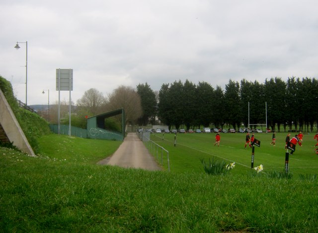 Viewing area for sports field in Monmouth
