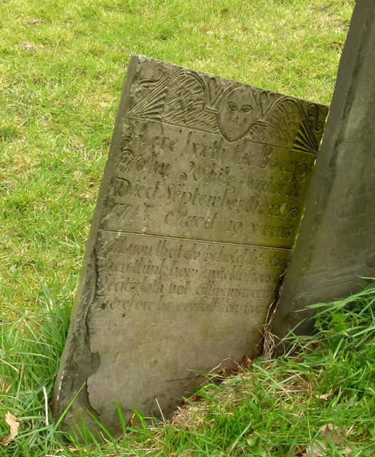 Belvoir Angel headstone, Upper Broughton Churchyard