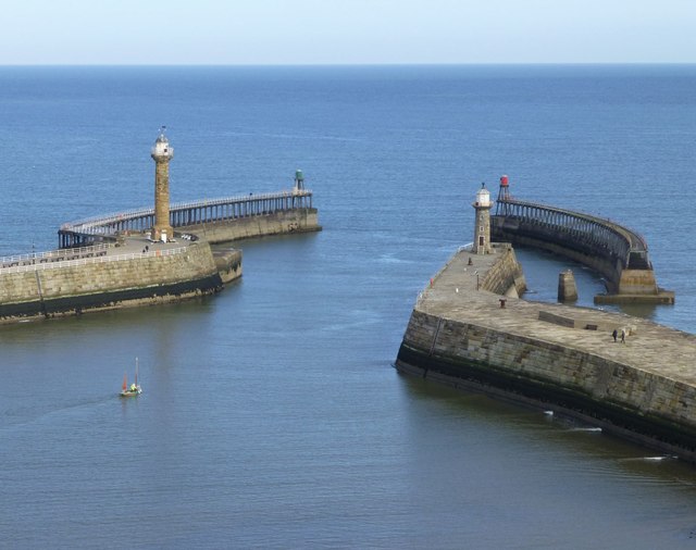 The East Pier, Whitby Harbour © Russel Wills :: Geograph Britain and ...