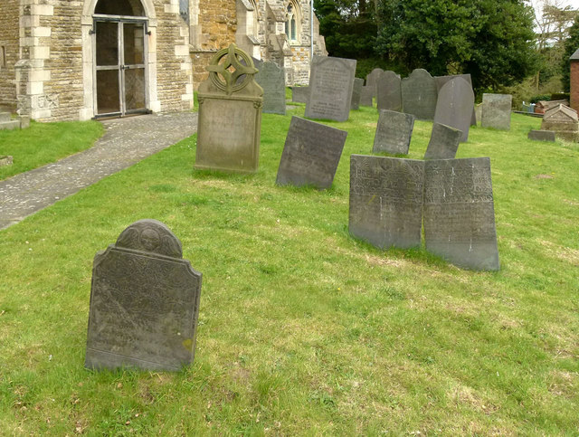 Slate headstones, Upper Broughton Churchyard