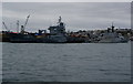 SW8133 : Naval ships in Falmouth Harbour by Ian S
