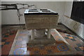 TQ4206 : Font, St Peter's church, Rodmell by Julian P Guffogg