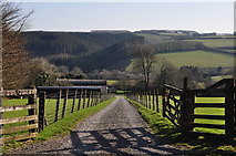 SS8838 : West Somerset : Farm Track by Lewis Clarke