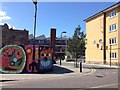 Cheerful boards and The Hackney Pearl, Hackney Wick