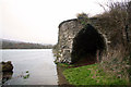 SN0639 : Berry Hill kiln at high spring tide by Dylan Moore