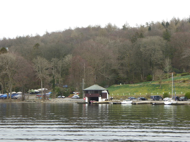 Boat house at the Windermere Motor Boat Racing Club