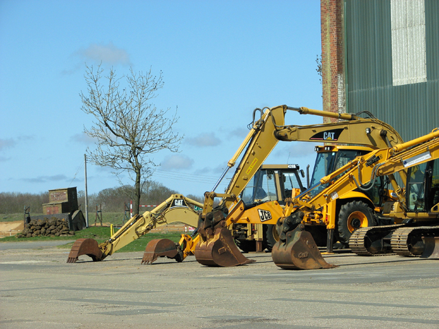 Assorted diggers at the National Construction College