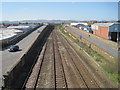 The Chester to Holyhead railway line at Rhyl