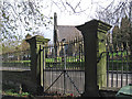 SK3968 : Hasland - Cemetery - southern gates by Dave Bevis