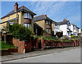 Houses set above the Glanffrwd Terrace roadway, Ynysybwl