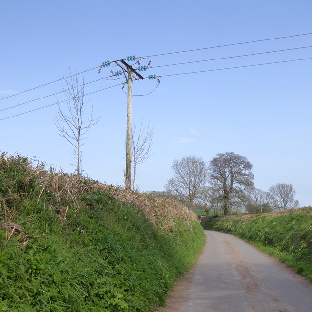 Power Line Crossing Ridge Road © David Smith Cc By Sa20 Geograph Britain And Ireland 4883
