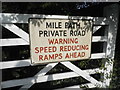 Sign for Mile Path, Hook Heath