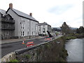 Road resurfacing A470 by Pont Fawr