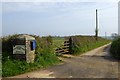 The track to Higher Spriddlescombe Farm