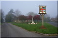 Village green and war memorial in West Row