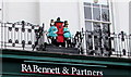 Old-style firemen statue in Royal Leamington Spa