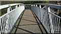 View along the footbridge over the A12 at Little Heath