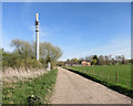 Track and mast at Hill Farm