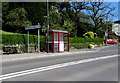 Bench and bus shelter at the northern edge of Llandybie