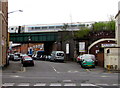 Train on Althorpe Street railway bridge, Royal Leamington Spa