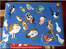 SO9645 : Decorated kneeling pad, St Mary's church by Jeff Gogarty