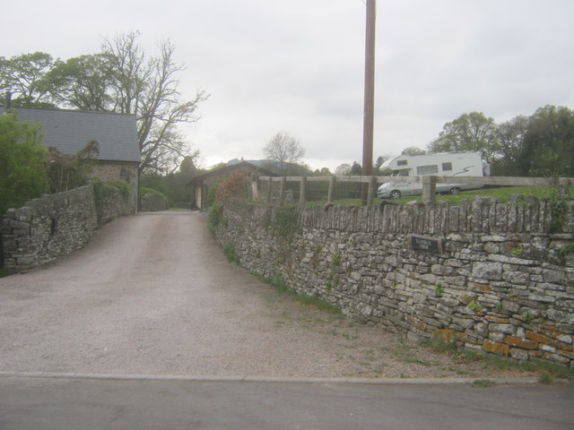 Entrance drive to Llanfair Farm