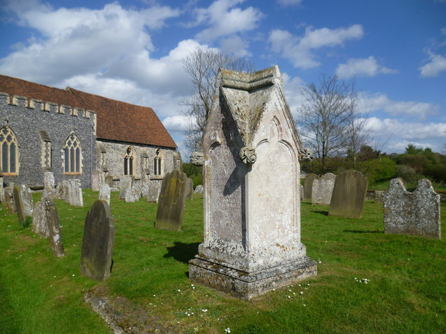 The churchyard of St Mary's Church, Newington