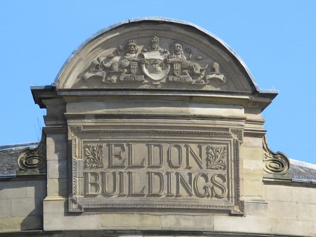 Name stone on Eldon Buildings, 29-33 Blackett Street, NE1
