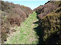 Sunken walled footpath up Sentry Hill