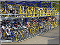TL1929 : Bike racks at Hitchin station by John Lucas