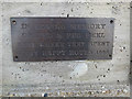 TM3956 : Plaque on the seat at Iken Cliff Picnic site by Geographer