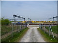 TQ6570 : The approach to Singlewell Infrastructure Maintenance Depot by Marathon