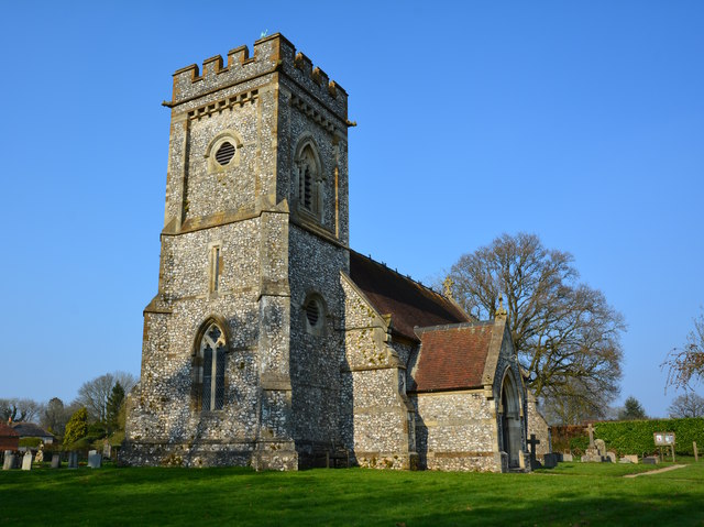 St Barnabas Church and churchyard, Faccombe, Hampshire