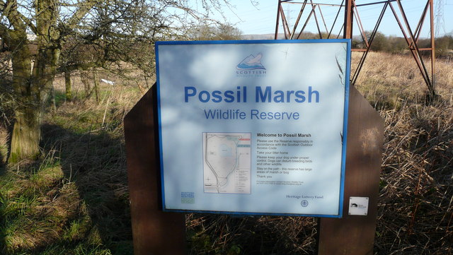 Possil Marsh Wildlife Reserve sign