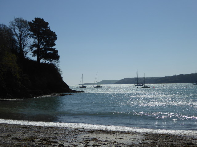 The headland at Grebe Rock on the Helford River