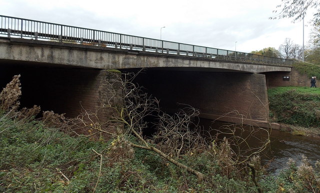 East side of the A40 Monnow Bridge, Monmouth