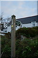 Fingerpost on Gannel Road, Newquay