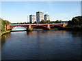 Pipe Bridge and Tidal Weir, River Clyde