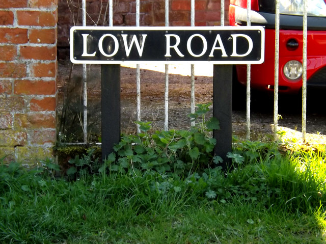 Low Road sign