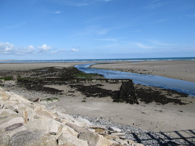 The estuary of the Shimna River at low water